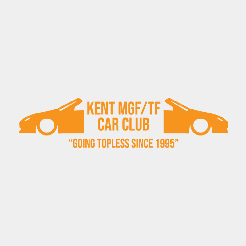 Kent MGF/TF Going Topless Car Sticker - Orange (PACK OF TEN) Thumbnail