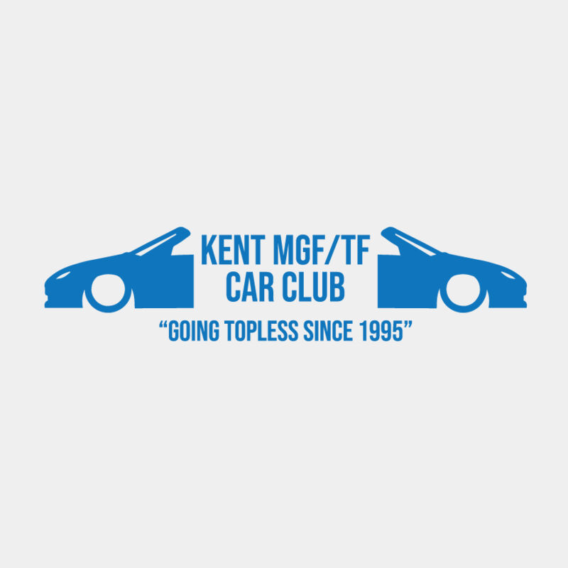 Kent MGF/TF Going Topless Car Sticker - Blue (PACK OF TEN) Thumbnail