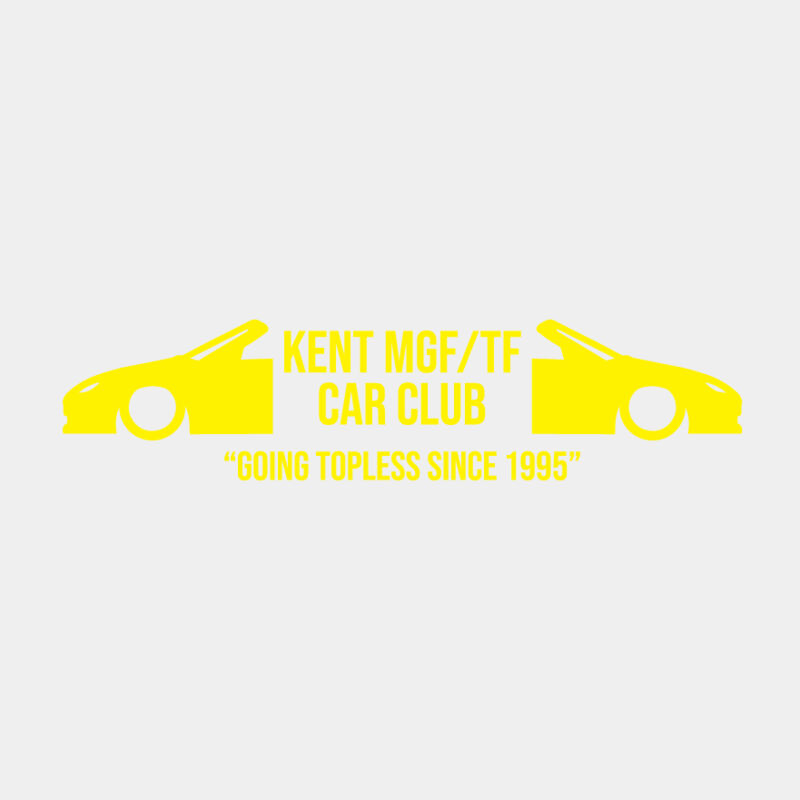 Kent MGF/TF Going Topless Car Sticker - Yellow (PACK OF TEN) Thumbnail