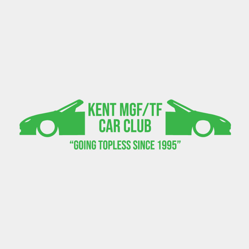 Kent MGF/TF Going Topless Car Sticker - Green (PACK OF TEN) Thumbnail